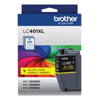 Brother LC401XLYS High-Yield Ink Cartridge, Yellow, 500 Page Yield