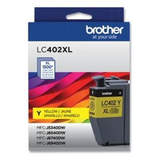 Brother LC402XLYS High-Yield Ink Cartridge, Yellow, 1,500 Page Yield