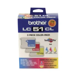 Brother LC513PKS Innobella Ink Cartridge, Cyan/Magenta/Yellow, 3 Pack, 400 Page Yield