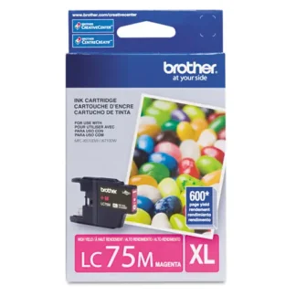 Brother LC75M Innobella High-Yield Ink Cartridge, Magenta, 600 Page-Yield