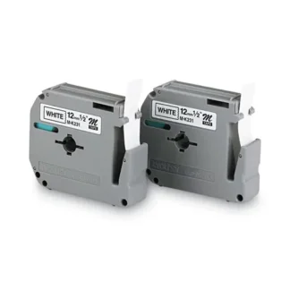 Brother P-Touch® M Series Tape Cartridges for P-Touch Labelers, Black on White, 2/Pack