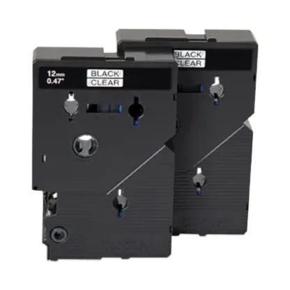 Brother P-Touch® TC Tape Cartridges for P-Touch Labelers, Black Print on Clear Tape, 2/Pack