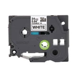 Brother P-Touch® TZe Flexible Tape Cartridge for P-Touch Labelers, 0.94" x 26.2 ft, Black on White