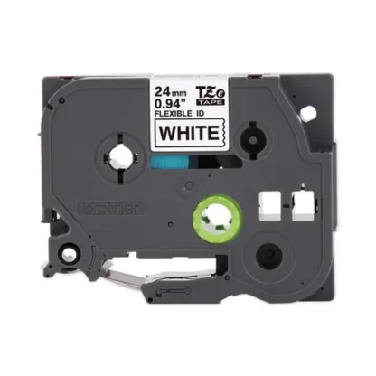Brother P-Touch® TZe Flexible Tape Cartridge for P-Touch Labelers, 0.94" x 26.2 ft, Black on White