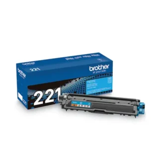 Brother TN221C Toner Cartridge, Cyan, 1,400 Page Yield