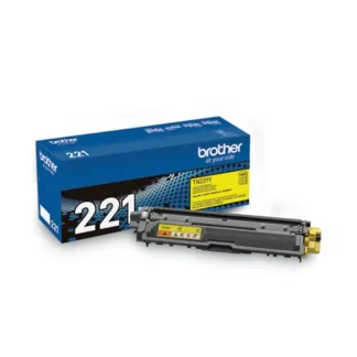 Brother TN221Y Toner, Yellow, 1,400 Page-Yield