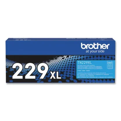Brother TN229XLC High-Yield Toner Cartridge, Cyan, 2,300 Page Yield