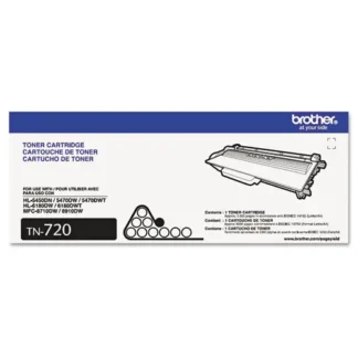 Brother TN720 Toner Cartridge, Black, 3,000 Page Yield