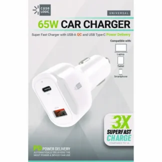 ByTech® PD Car Charger, 60 W, Two 3 A Ports, White
