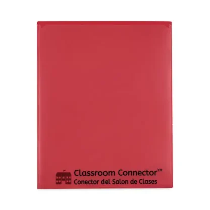 C-Line® Classroom Connector Folders, Red, 25/Box