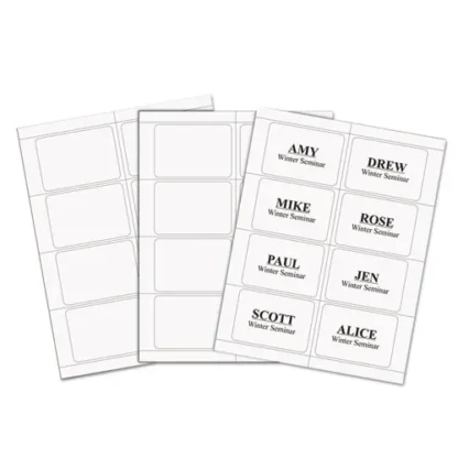 C-Line® Laser Printer Name Badges, White, 200/Box