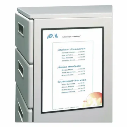 C-Line® Magnetic Cubicle Keepers Display Holders, Magnetic Mount, Clear, 2/Pack