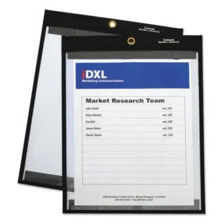 C-Line® Magnetic Stitched Shop Ticket Holders, Clear, 9 x 12, 25/Box