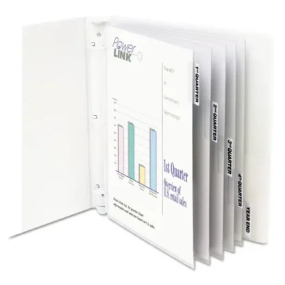 C-Line® Sheet Protectors with Index Tabs, Heavyweight, Clear, 5/Set
