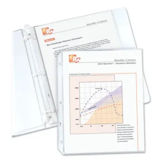 C-Line® Standard Weight Polypropylene Sheet Protectors, Non-Glare, 2" Capacity, 8.5 x 11 Inches, 50/Box