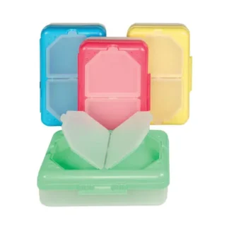 C-Line® Storage Box, 3 Compartments, Assorted Colors, 12/Carton