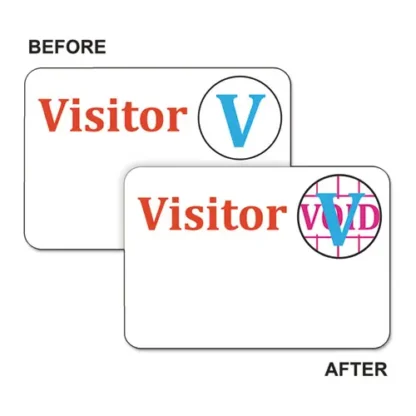 C-Line® Time's Up! Self-Expiring Visitor Badges, 3" x 2", White, 100/Box