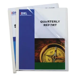 C-Line® Vinyl Report Covers, 0.13" Capacity, 8.5 x 11, Clear/Clear, 50/Box