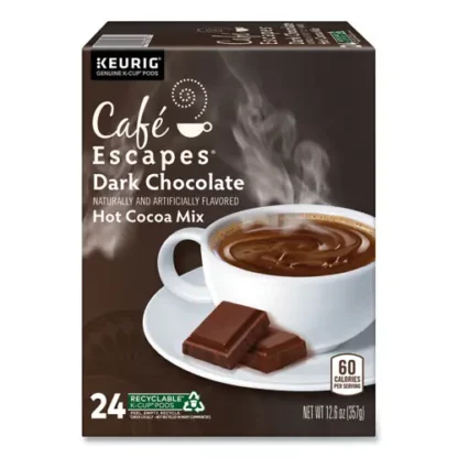 Café Escapes® Dark Chocolate Hot Cocoa K-Cups, 24/Box