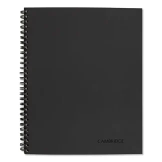 Cambridge® Wirebound Guided Business Notebook, Action Planner Project-Management Format, Dark Gray Linen Cover, 80 Sheets, 11 x 8.5 Inches