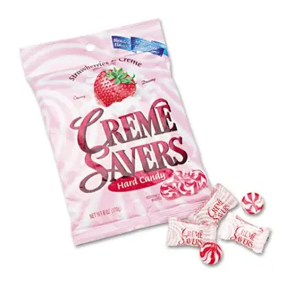 Candy Strawberry Creme Savers 6oz