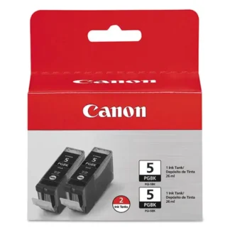 Canon® 0628B009 (PGI-5BK) ChromaLife100+ Ink, Black, 2/Pack