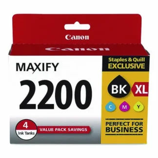 Canon® 1244239 (2200XL, 2200) Ink Cartridge Combo Pack, Black/Cyan/Magenta/Yellow, 4/Pack