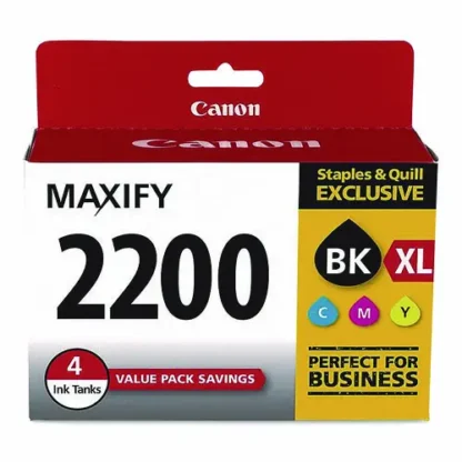 Canon® 1244239 (2200XL, 2200) Ink Cartridge Combo Pack, Black/Cyan/Magenta/Yellow, 4/Pack