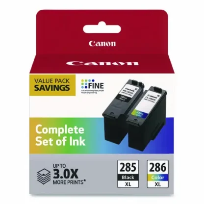 Canon® 6196C004PK (CL-286XL, PG-285XL) High-Yield Ink, Black/Tri-Color, 2/Pack