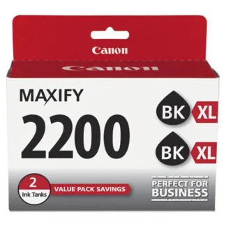 Canon® 9255B006 (PGI-2200XL) High-Yield Ink, Black, 2/Pack