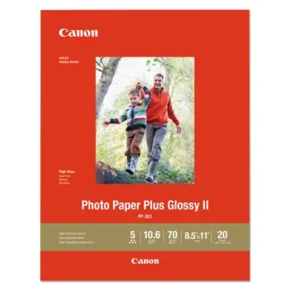 Canon® Photo Paper Plus Glossy II, Glossy, 8.5 x 11, 20 Sheets