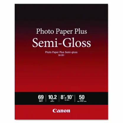 Canon® Photo Paper Plus Semi-Gloss, 8 x 10, Semi-Gloss White, 50/Pack