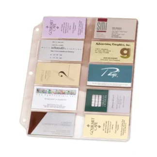 Cardinal® Business Card Refill Pages, Clear, 10 Sheets/Pack