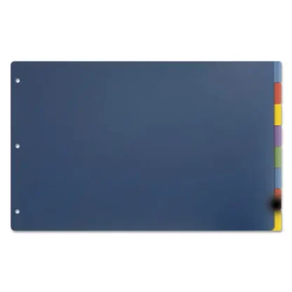 Cardinal® Tabloid-Size Poly Index Divider, 8-Tab, 11 x 17, Assorted, 1 Set