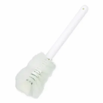 Carlisle Sparta Handle Bottle Brush, Pint, White Polyester Bristles, 4.5" Brush, 7.5" White Plastic Handle