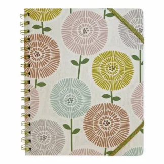 Carolina Pad® Down to Earth Ideal Notebook, Medium/College Rule, 3 Sections, 100 Sheets, 8.75" x 7", Random Assorted Covers