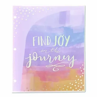 Carolina Pad® Silver Lining Glossy 3-Hole Punched 6-Pocket Folder, Assorted, 11 x 8.5