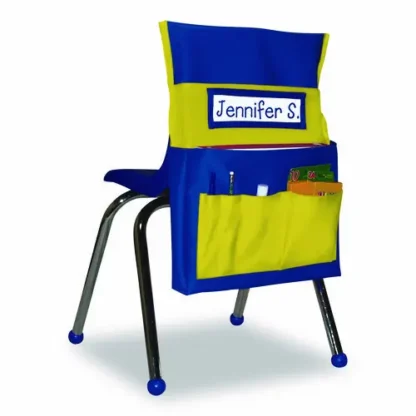 Carson-Dellosa Education Chairback Buddy, Medium, Fits Student Chair Backs Up to 15", Blue/Yellow