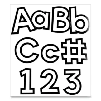 Carson-Dellosa Education EZ Letter Combo Packs, White Characters on Black Background, 4" Tall, 219 Pieces