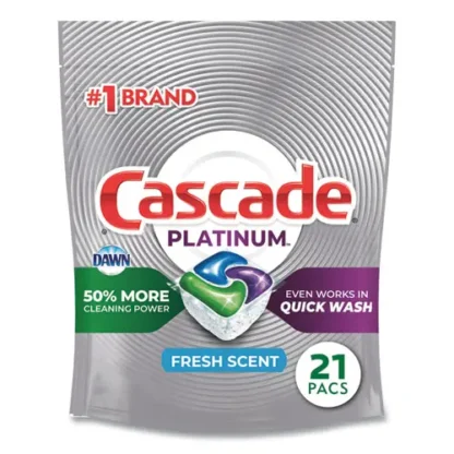 Cascade® ActionPacs, Fresh Scent, 13.5 oz Bag, 21/Pack