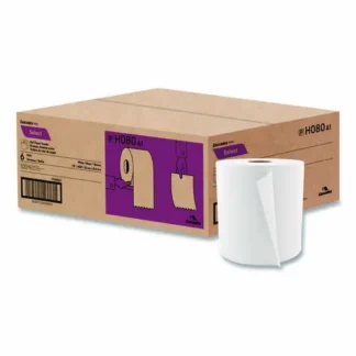Cascades PRO Select Roll Paper Towels, 1-Ply, White, 6 Rolls/Carton