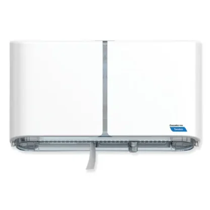 Cascades PRO Tandem Double Roll Jumbo Bathroom Tissue Dispenser, White