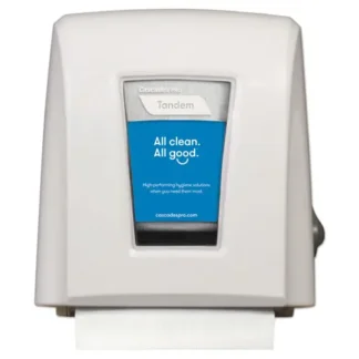 Cascades PRO Tandem Mechanical No-Touch Roll Towel Dispenser, White