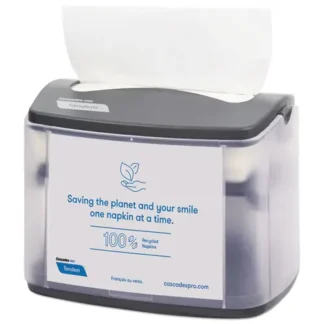 Cascades PRO Tandem Tabletop Napkin Dispenser, Gray, 4/Carton