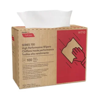 Cascades PRO Tuff-Job Spunlace Towels, Pop-Up Box, White, 100 Towels/Box, 10 Boxes/Carton