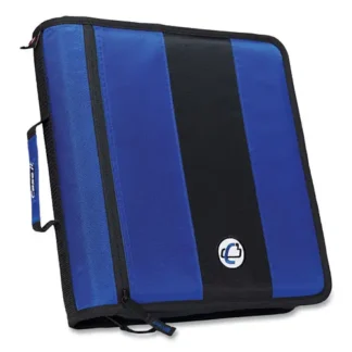 Case it™ King Size Mighty Zip Tab Binder, 3 Rings, 4" Capacity, 11 x 8.5, Black