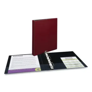 Case it™ Mighty Zip Tab Binder, 3 Rings, 3" Capacity, 11 x 8.5, Red