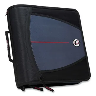 Case it™ Universal Zipper Binder, 3 Rings, 2" Capacity, 11 x 8.5, Black