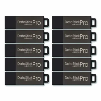 Centon DataStick Pro USB 2.0 Type A Flash Drive, 16 GB, Gray, 10/Pack