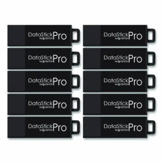 Centon DataStick Pro USB 3.2 Type A Flash Drive, 128 GB, Black, 10/Pack